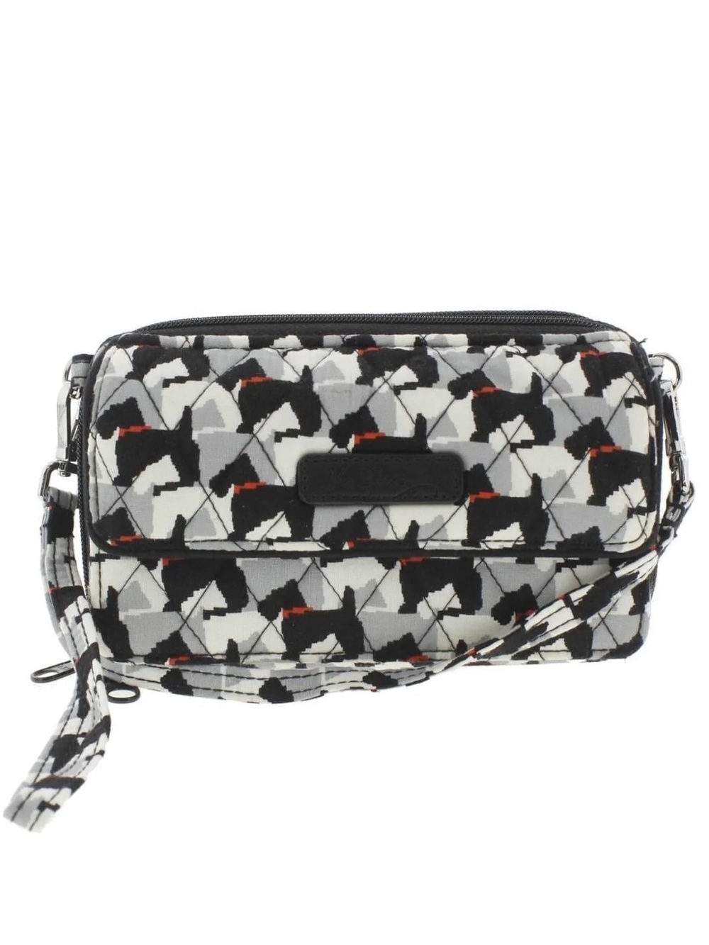Vera Bradley Quilted all in one crossbody Wristlet with Scottie dog print